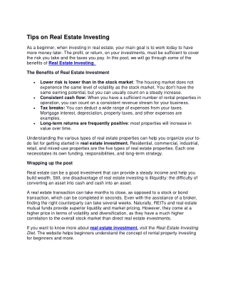 Real estate investing PDF