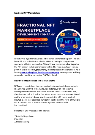 Fractional NFT Marketplace Development-converted