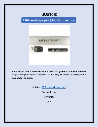 510 thread vape pen | Justcbdstore.com