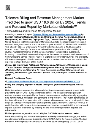 Telecom Billing and Revenue Management Market Surge Valuation Of USD 18.0 bn