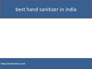 Hand Sanitizer Manufacturers In India
