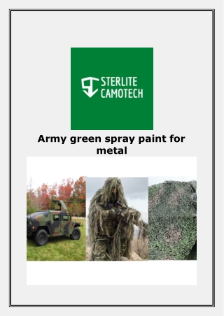army green spray paint for metal