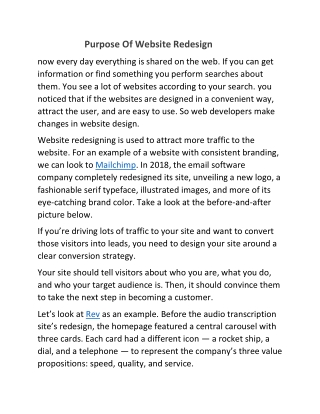 WEBSITE REDESIGN SERVICE