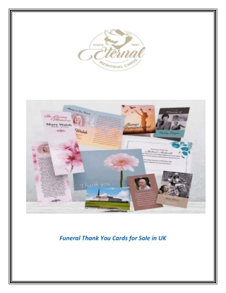 Funeral Thank You Cards for Sale in Uk | Eternalmemorialcard.co.uk