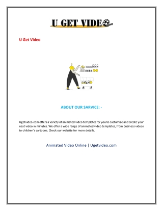 Animated Video Online  Ugetvideo