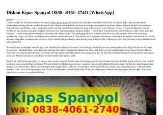 Diskon Kipas Spanyol ౦8ᣮ8–4౦ϬI–2ᜪ4౦(whatsApp)
