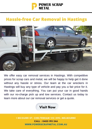 Hassle-free Car Removal in Hastings