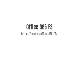 Office 365 F3
