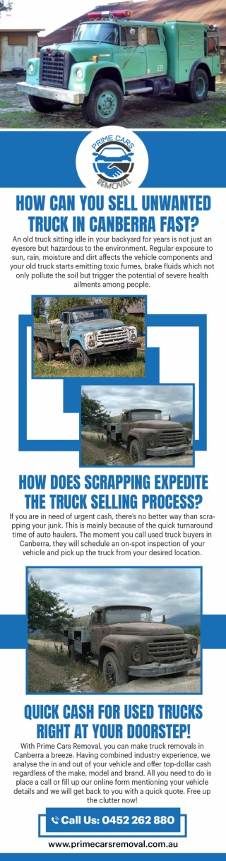 HOW CAN YOU SELL UNWANTED TRUCK IN CANBERRA FAST?