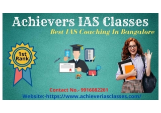 Best IAS Coaching In Bangalore Achievers IAS
