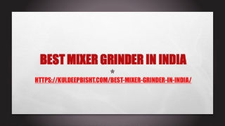 Best Mixer Grinder in India