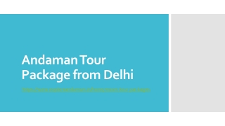 Andaman Tour Package from Delhi