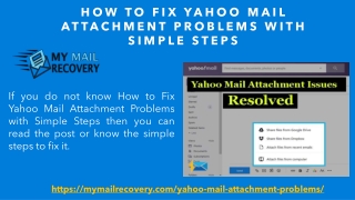 How to Fix Yahoo Mail Attachment Problems with Simple Steps