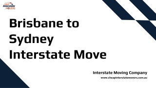 Brisbane to Sydney Interstate Move | Cheap Interstate Movers