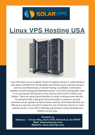 Linux VPS Hosting USA