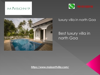Best luxury villa in north Goa