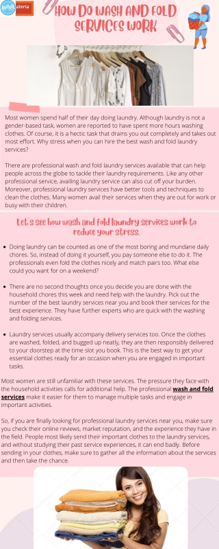How Do Wash and Fold Services Work