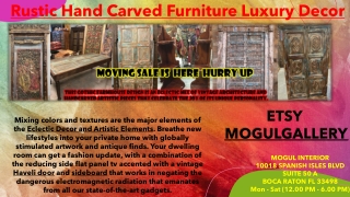 Rustic Hand Carved Furniture Luxury Decor