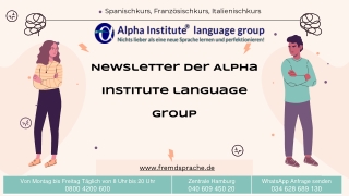 Newsletter der Alpha Institute language group