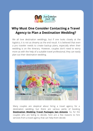 Get Destination Wedding Packages by Twin Connection Travel
