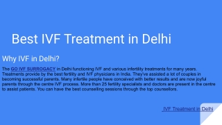Best  IVF Treatment in India