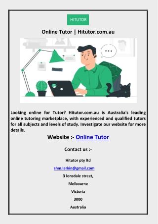 Online Tutor Hitutor.com.au