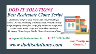 Online Readymade Realestate Clone System - DOD IT SOLUTIONS
