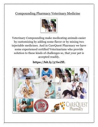 Compounding Pharmacy Veterinary Medicine