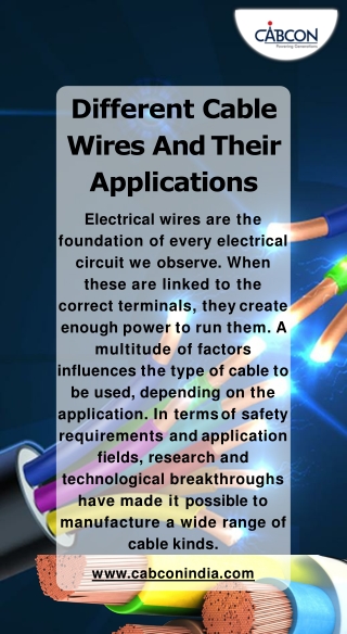 Different Cable Wires And Their Applications