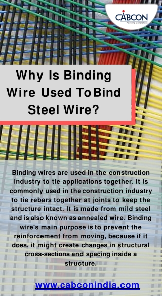 Why Is Binding Wire Used To Bind Steel Wire?