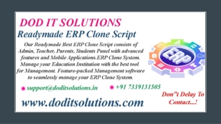 Online Readymade ERP Clone System - DOD IT SOLUTIONS