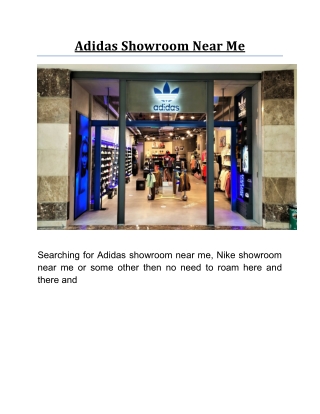 Adidas Showroom Near Me