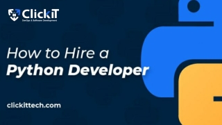 Hire a Python Developer   -  ClickIT