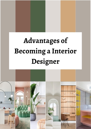Your Advantages of Becoming a Interior Designer