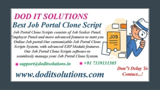 Online Readymade Job Portal Clone System - DOD IT SOLUTIONS