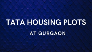 TATA Housing Plots At Gurgaon - Download Brochure