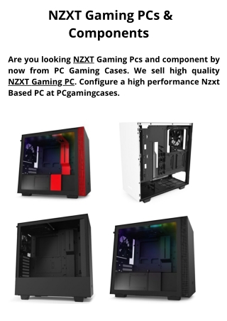 NZXT Gaming PC Cases - Buy Now Best NZXT PCs