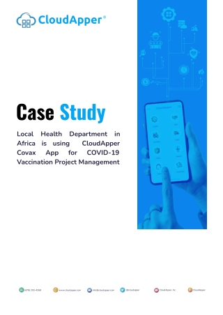 Africa is using  CloudApper Covax App for COVID-19 Vaccination Project Management