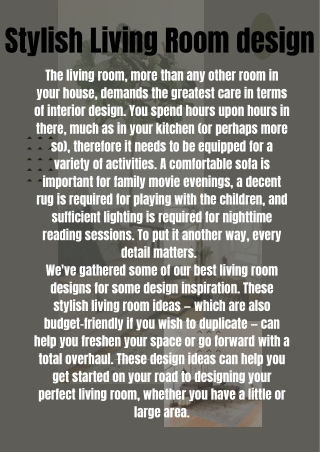 Stylish Living Room Design