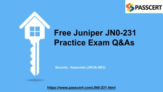 Security - Associate (JNCIA-SEC) JN0-231 Dumps