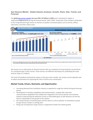 Gas Sensors Market
