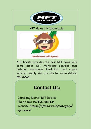 NFT News | Nftboosts.io