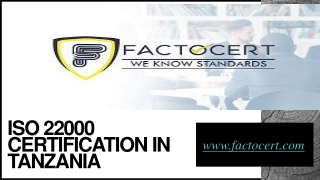 ISO 22000 Certification in Tanzania