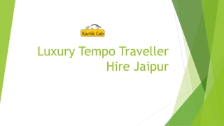 Luxury Tempo Traveller Hire Jaipur