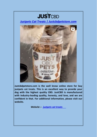 Justpets Cat Treats  Justcbdpetstore.com