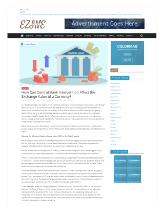 How Can Central Bank Intervention Affect the Exchange Value of a Currency