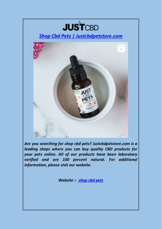 Shop Cbd Pets  Justcbdpetstore.com