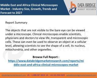 Middle East and Africa Clinical Microscopes Market
