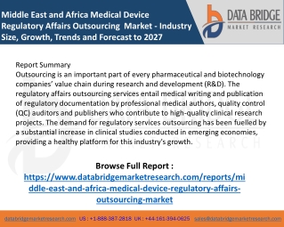 Middle East and Africa Medical Device Regulatory Affairs Outsourcing  Market