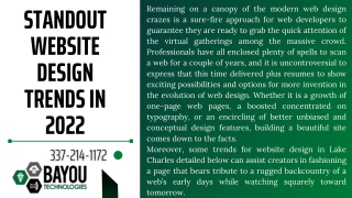 Standout Website Design Trends In 2022